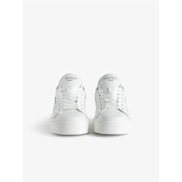 NEW ZADIG & VOLTAIRE women's la flash chunky sneaker in blanc - Picture 2 of 6